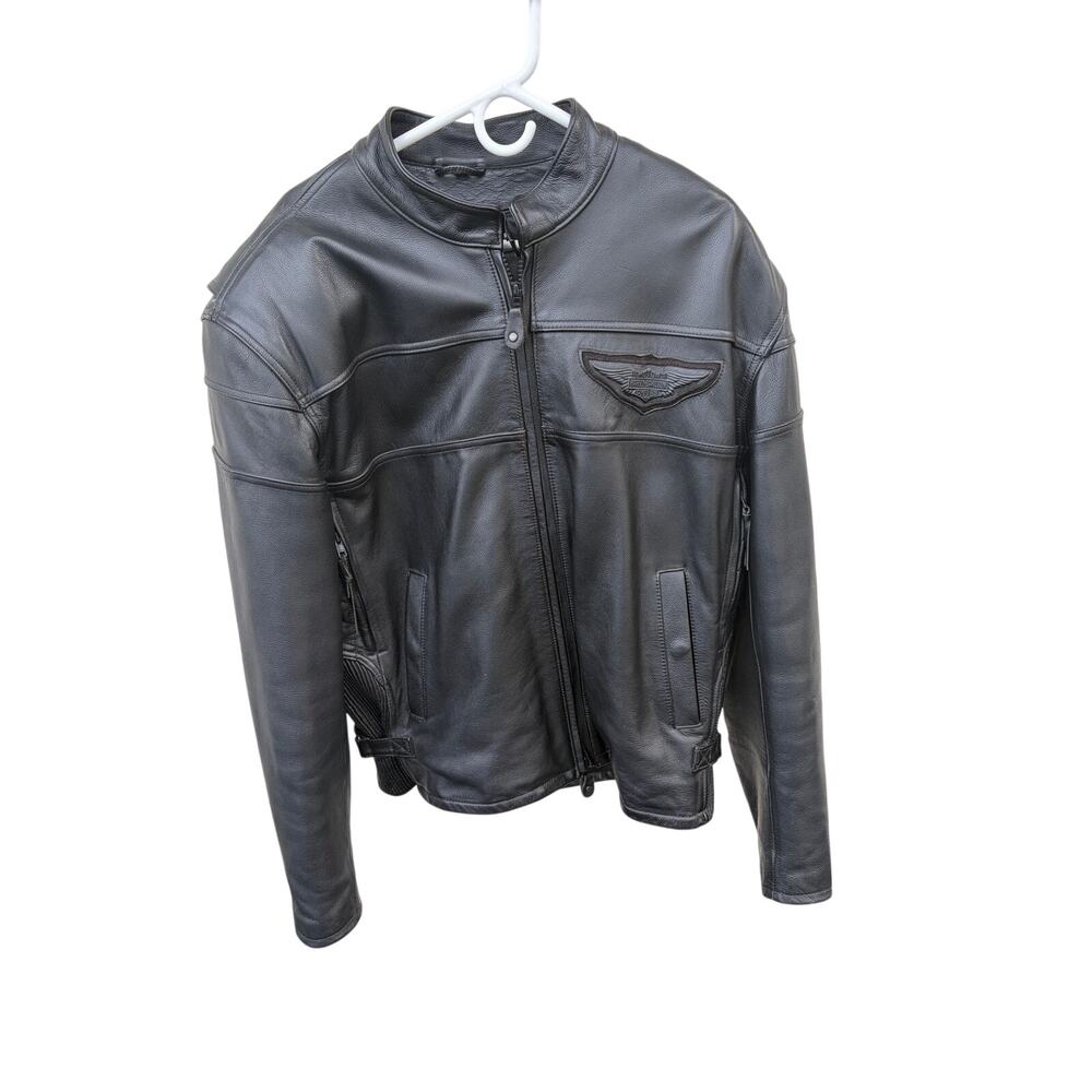 Vtg Harley Davidson Competition II Leather Jacket w LINER & ARMOR Size XL